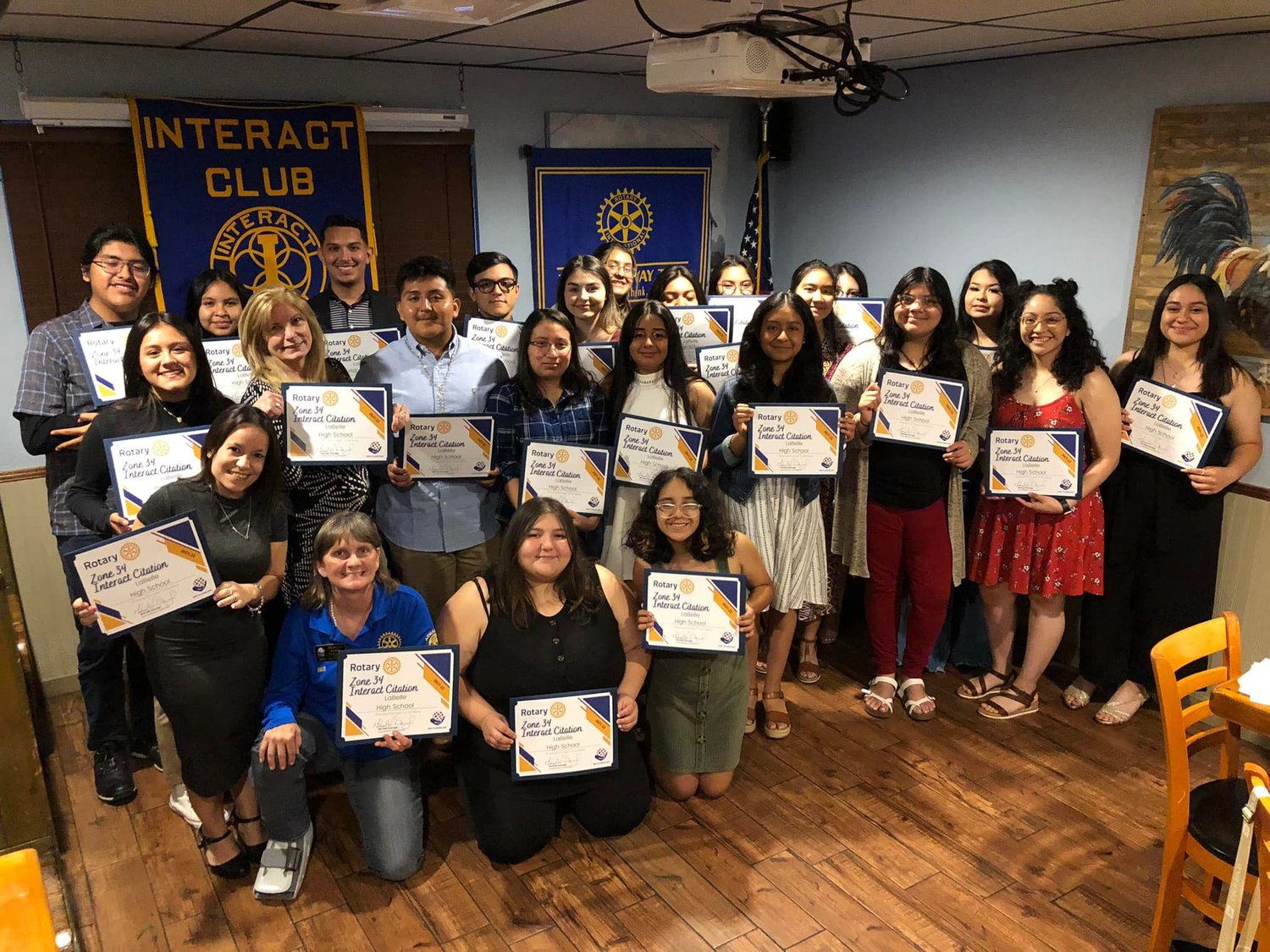 LaBelle Interact Club received the Rotary Zone 34 Interact Citation!